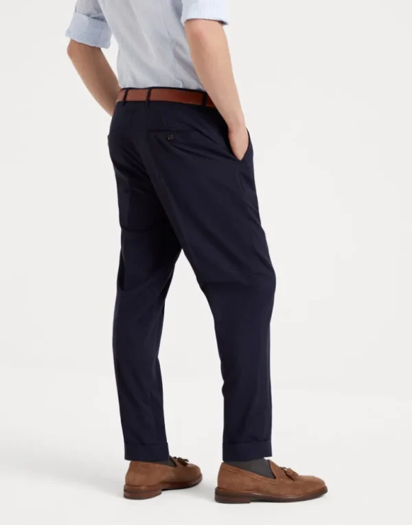 Super 150s lightweight virgin wool and silk formal fit trousers