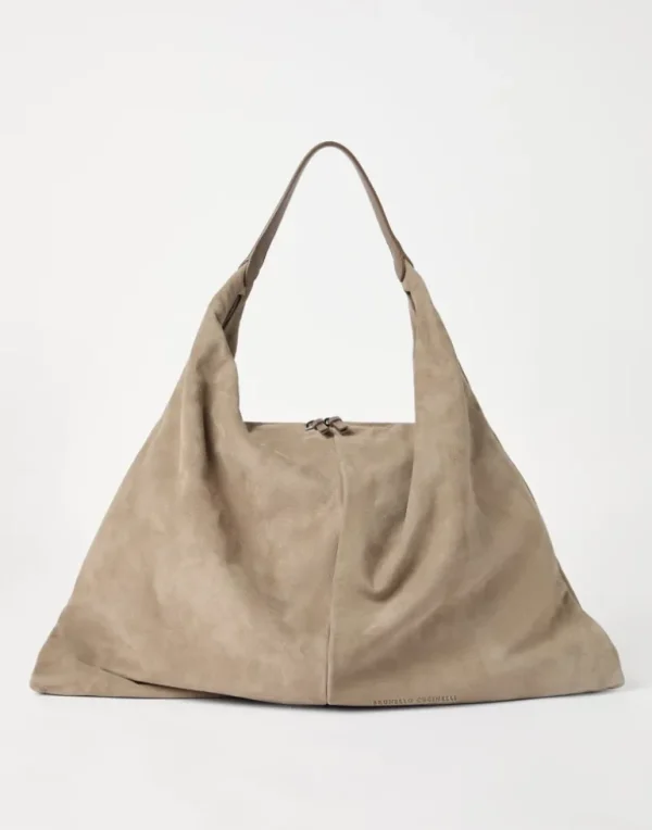 Swing hobo bag in suede