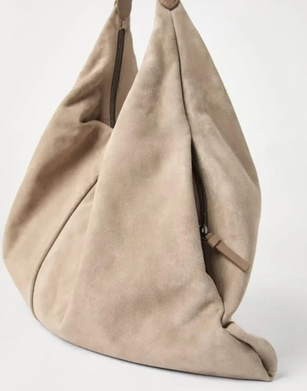 Swing hobo bag in suede