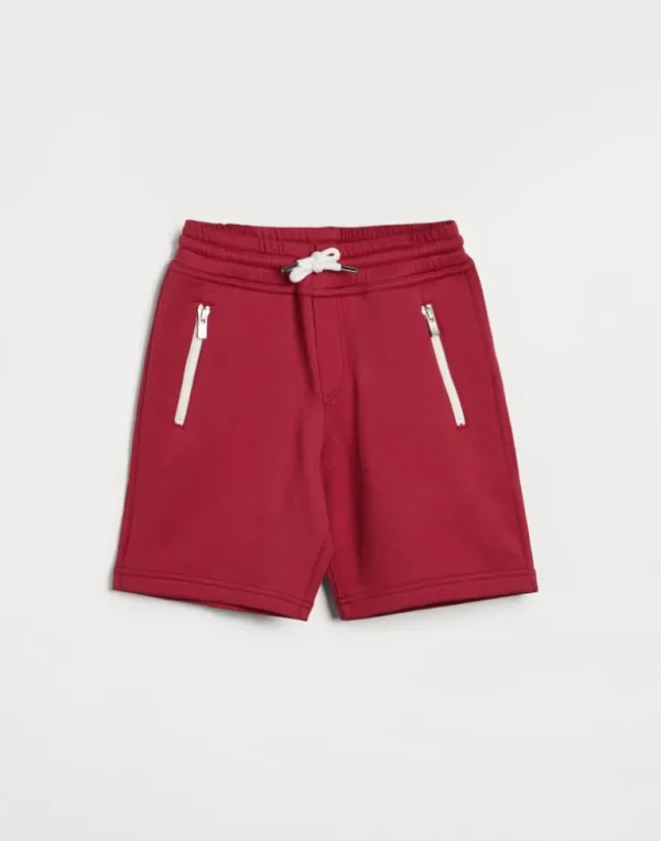 Techno cotton French terry Bermuda shorts