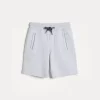 Techno cotton French terry Bermuda shorts with drawstring