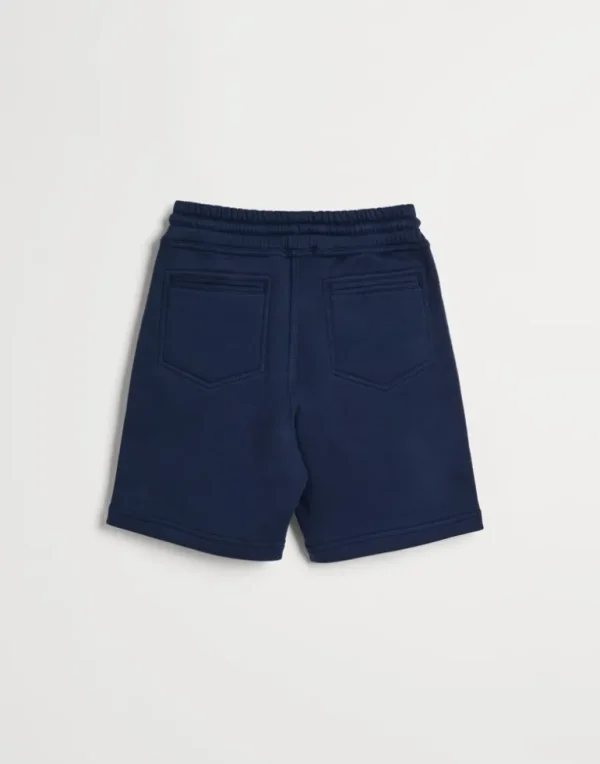 Techno cotton French terry Bermuda shorts