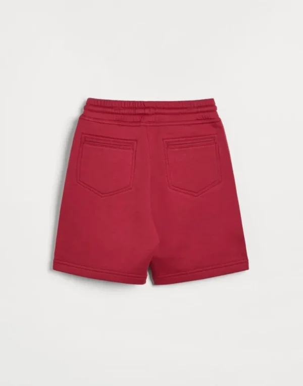 Techno cotton French terry Bermuda shorts