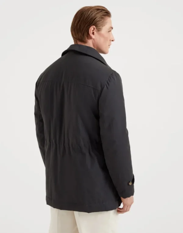 Techno cotton gabardine outerwear jacket with Thermore® padding