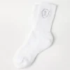 Techno cotton rib knit socks with embroidered logo