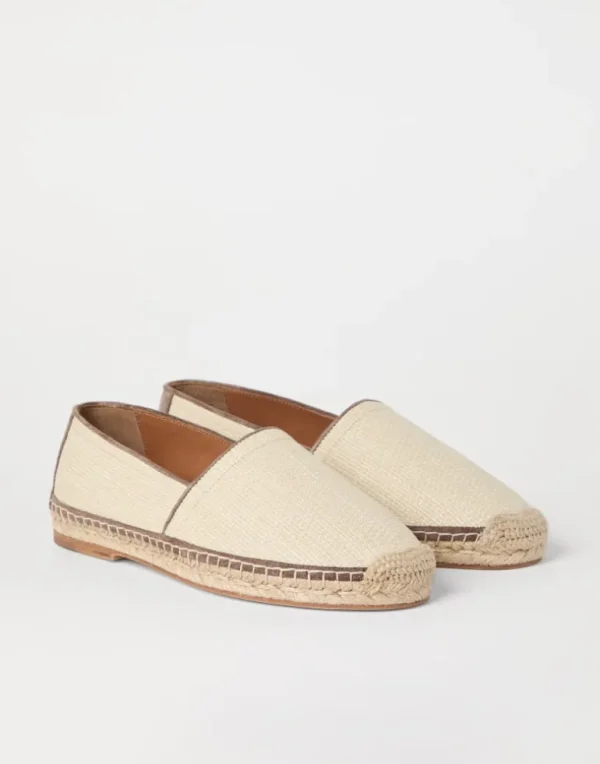 Techno raffia espadrilles with piping