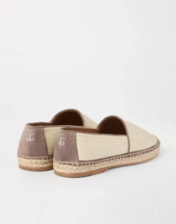 Techno raffia espadrilles with piping