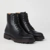 Texture calfskin boots