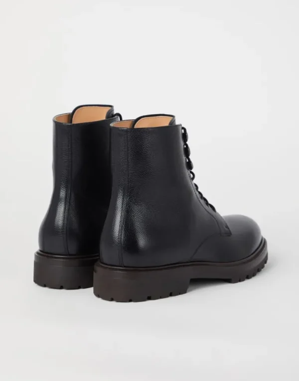 Texture calfskin boots