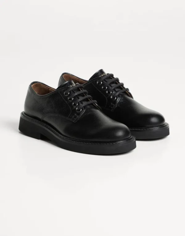 Texture calfskin Derbys