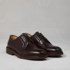 Texture calfskin Derbys