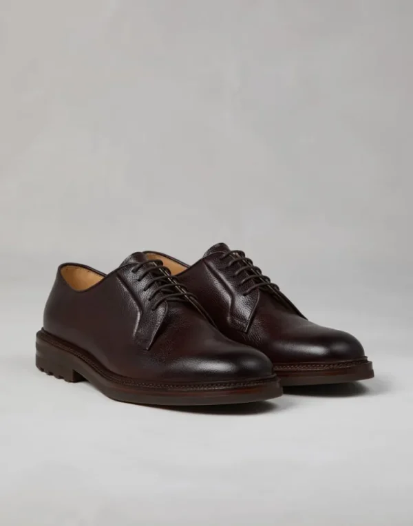 Texture calfskin Derbys