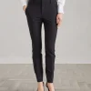 Tropical luxury wool cigarette trousers with monili