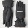 Tropical luxury wool gloves with shearling insert and monili