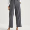 Tropical luxury wool soft curved trousers