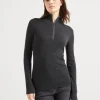 Virgin wool and cashmere rib lightweight sweater with precious half zip