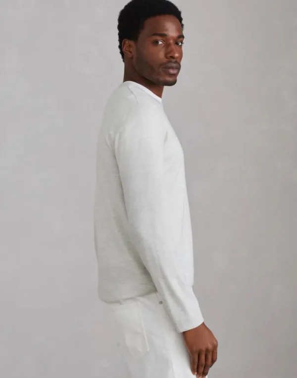 Virgin wool and cashmere lightweight sweater