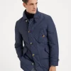 Virgin wool and silk techno poplin outerwear jacket with Thermore® padding