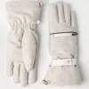 Virgin wool flannel mountain gloves with shearling insert, Thermore® padding and monili