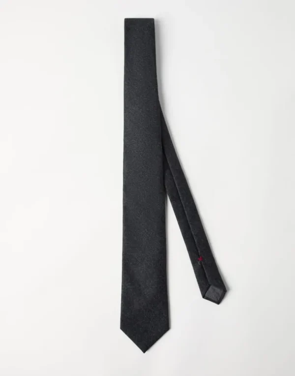 Virgin wool flannel tie