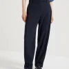 Virgin wool panama sartorial trousers with adjustable cuffs