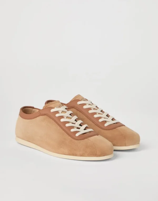 Washed suede sneakers