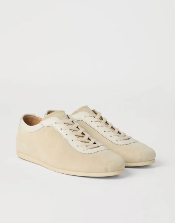 Washed suede sneakers