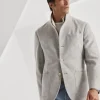 Water-resistant lightweight cashmere outerwear blazer