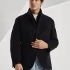 Water-resistant lightweight cashmere outerwear blazer