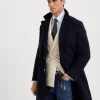 Water-resistant lightweight cashmere overcoat