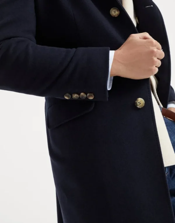 Water-resistant lightweight cashmere overcoat