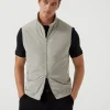 Water-resistant microfiber vest with Thermore® padding