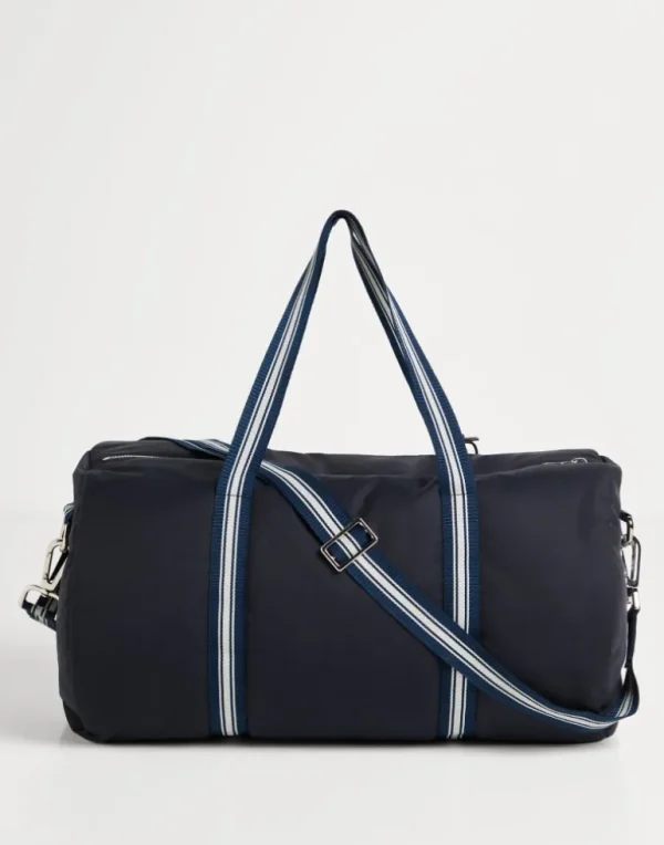 Water-resistant techno cotton gabardine bag with surf print