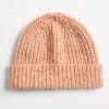 Wool, alpaca and cashmere half English rib knit beanie