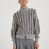 Wool and mohair dazzling net cardigan