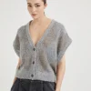 Wool and mohair dazzling argyle sweater vest