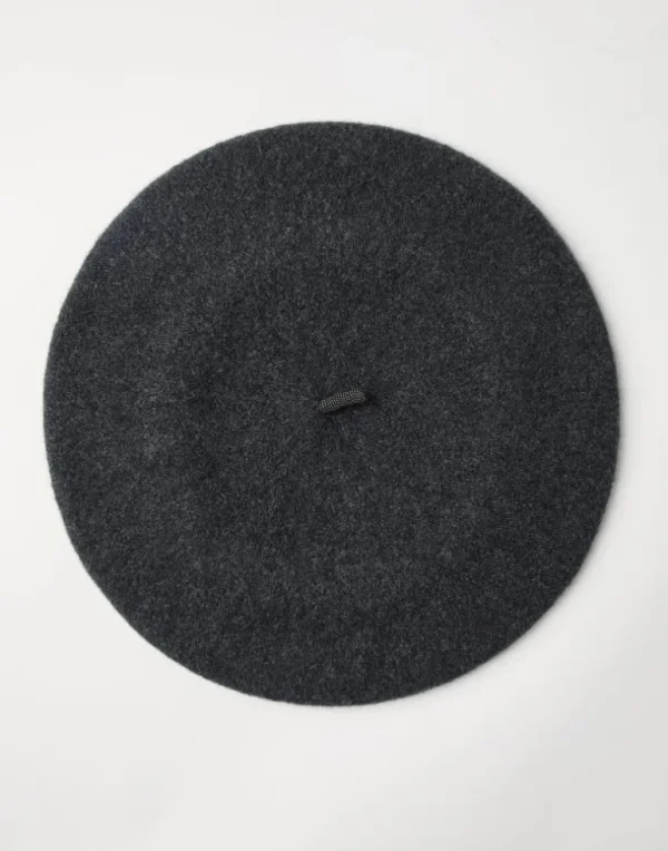 Wool beret with Precious detail