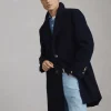 Wool double beaver cloth coat