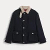 Wool double beaver cloth field jacket