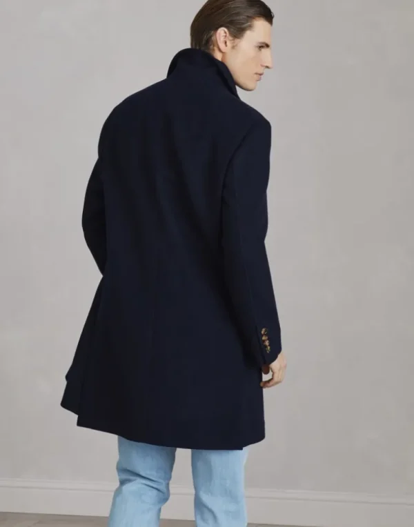 Wool double beaver cloth coat